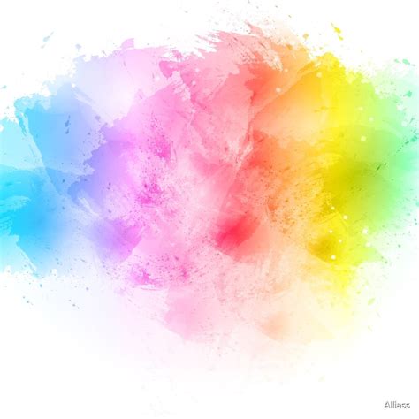 "Rainbow abstract artistic watercolor splash background" by Alliass | Redbubble