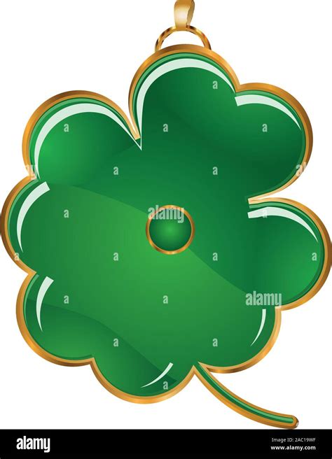 Illustration of four leafs green shamrock as the jewelry Stock Vector ...