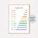 Count to 10 Rainbow Number Chart Digital Download Counting - Etsy