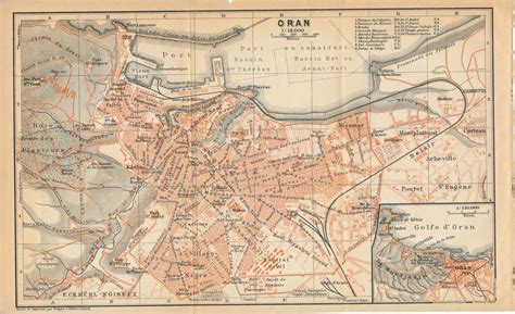 1911 Oran Algeria Antique Map | Oran, Photo algerie, Oran algeria