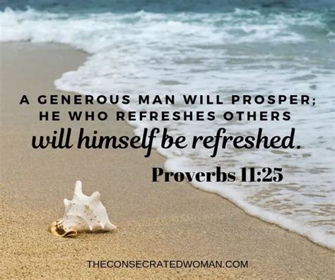 Be Generous | The Consecrated Woman | Proverbs 11, Daily bible verse, Verse of the day