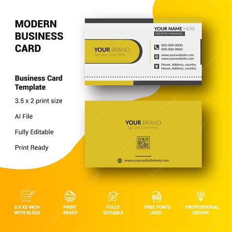 Premium Vector | Minimalist business card design template