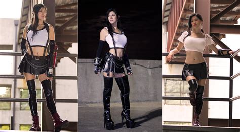 Tifa by geikouart- which outfit do you prefer? [Day/Night/Casual] Wouldn't it be awesome if the ...