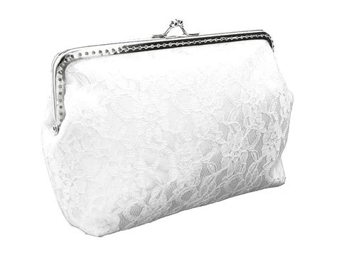 Bride White Lace Handbag, Bridal Lace Clutch Bag, Womens White Purse Bag In Wedding, Formal ...