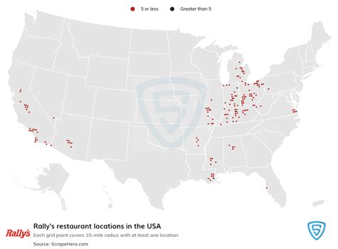 Number of Rally's locations in the USA in 2024 | ScrapeHero