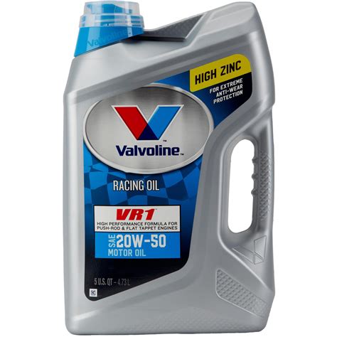 Valvoline 822347 VR1 Racing Oil, 20W50, 5 Quart Jug