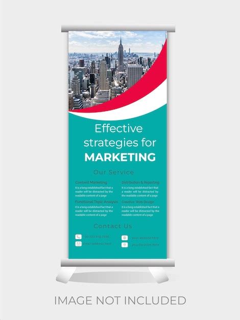 Premium Vector | Professional roll up stand banner template design