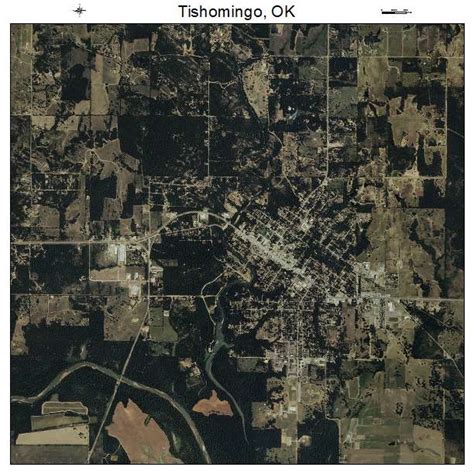 Aerial Photography Map of Tishomingo, OK Oklahoma