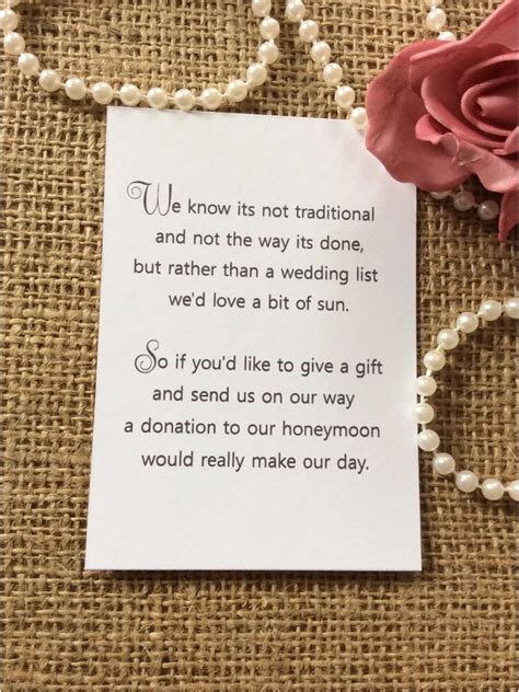 25 /50 WEDDING GIFT MONEY POEM SMALL CARDS ASKING FOR MONEY CASH FOR ...