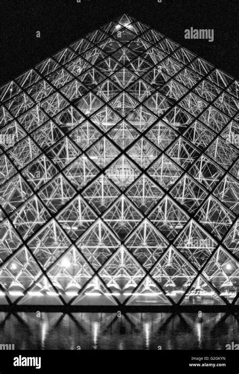 Pyramid at Night, Louvre, Museum, Paris, France Stock Photo - Alamy