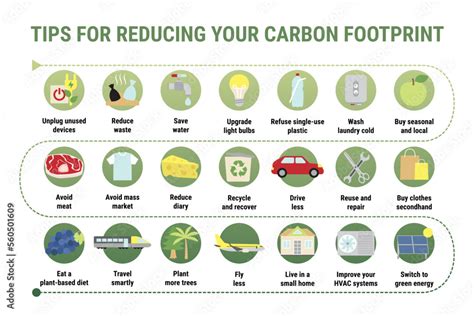 Carbon footprint infographic. Tips for reducing your personal carbon ...