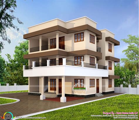 Minimalist duplex house in 2240 sq-ft - Kerala Home Design and Floor Plans - 9K+ Dream Houses