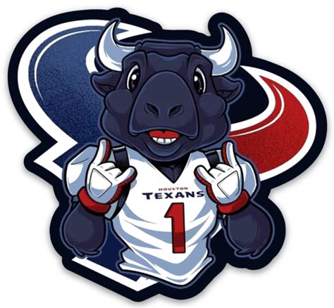 Houston Texans --- Texas Bull "Bull Sign" Mascot Type Die-Cut MAGNET | eBay