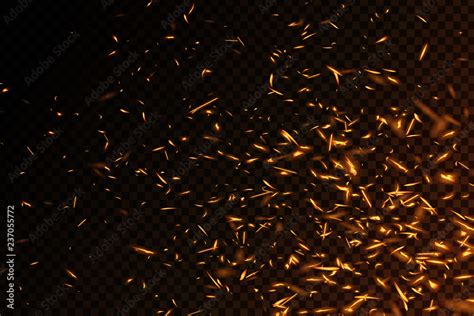 Vector realistic isolated fire effect for decoration and covering on the transparent background ...