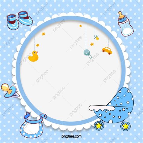 Blue Childlike Frame Elements, Lovely, Light Blue, Child Interest PNG ...