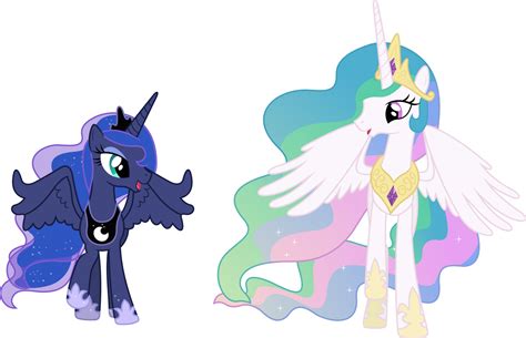 Happy Princess Celestia and Princess Luna by 90Sigma on DeviantArt