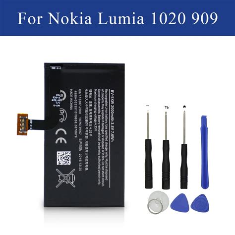 New Battery BV 5XW For Nokia Lumia 1020 909 EOS Replacement Built in akku BV5XW 2000mAh +Tools ...