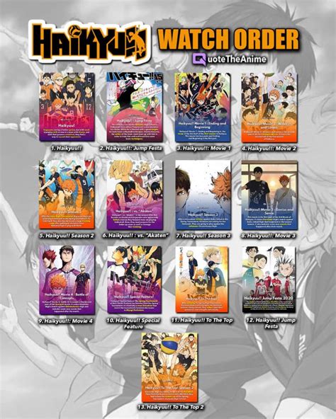 COMPLETE Haikyuu!! Watch Order (OFFICIAL) - QTA