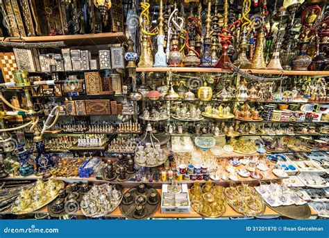 Souvenirs in Grand Bazaar, Istanbul Stock Photo - Image of narghile ...