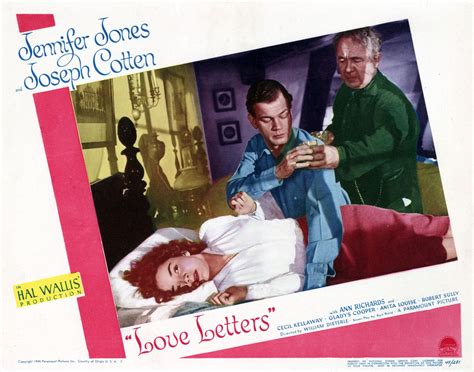 Love Letters 1945 Lobby Card Jennifer Jones Joseph Cotton Ann Richards ...