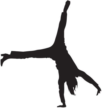 Gymnastics Silhouette Cartwheel