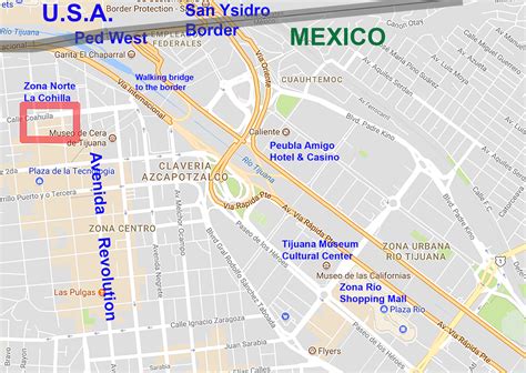 Tijuana Babes - Ultimate Bachelor Party : Tijuana's Red Light District Map