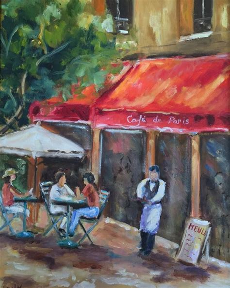 Cafe de Paris Painting | Painting, Canvas art, Paris painting