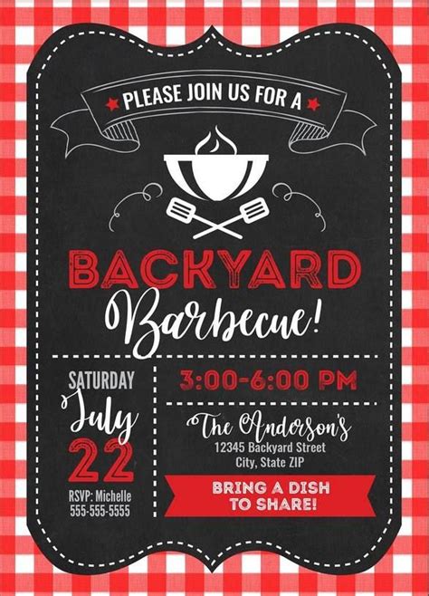 FREE Printable BBQ Invitation Template