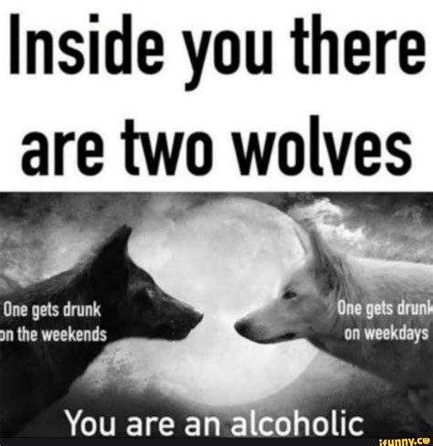 Two Wolves Meme Template