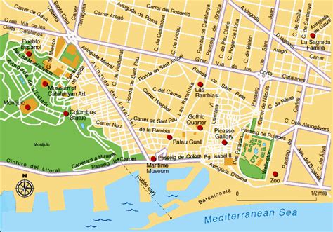 Barcelona Map - Spain