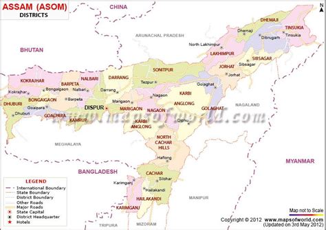 Political Map Of Assam With Districts