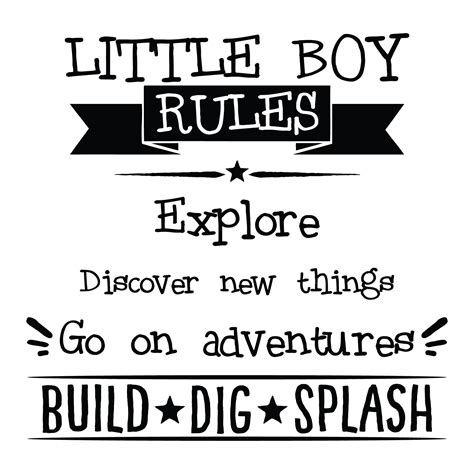 Little Boy Rules Wall Quotes™ Decal | WallQuotes.com