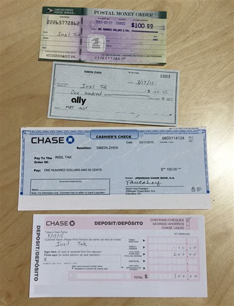 Cashier’s Check, Money Order and Personal Check: Which One Clears the ...