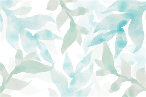 Green and Blue Watercolour leaves free desktop wallpaper download from Studio Blue