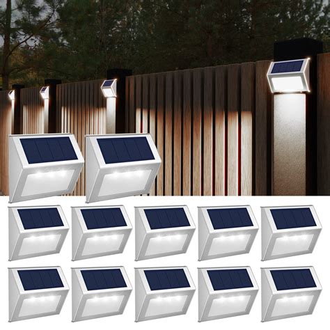 Buy JSOT Solar Outdoor Lights, 12 Pack Solar Fence Lights, Deck Lights Solar Powered Waterproof ...