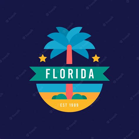 Premium Vector | Flat design florida logo template