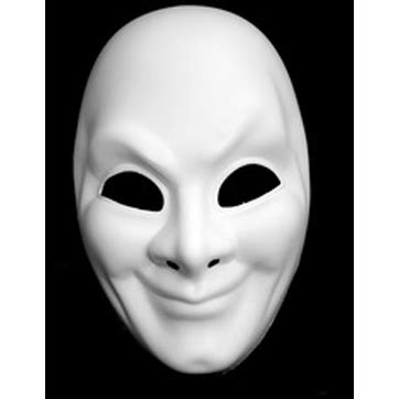 Paper Mache Mask - White full face mask - Cappel's