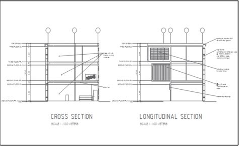 Cross section plan and longitudinal section plan detail dwg file ...