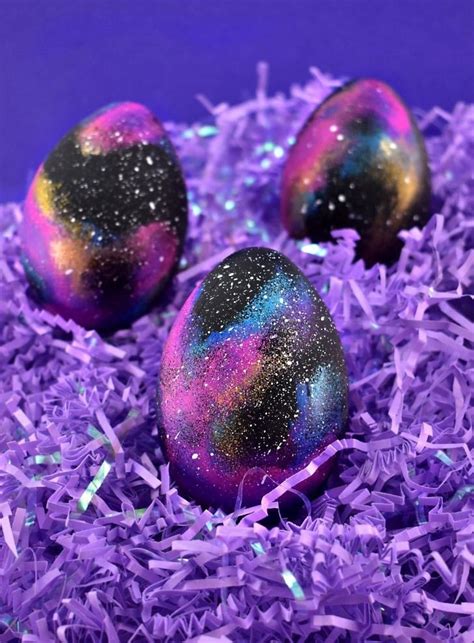 These galaxy Easter eggs are easy to make and look out of this world ...