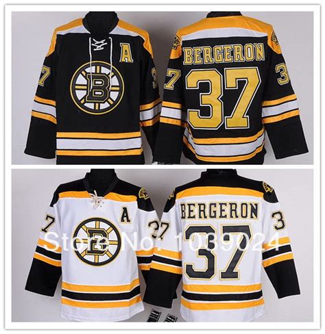 2019 37 Patrice Bergeron Jersey Boston Bruins Black White Yellow Finals ...