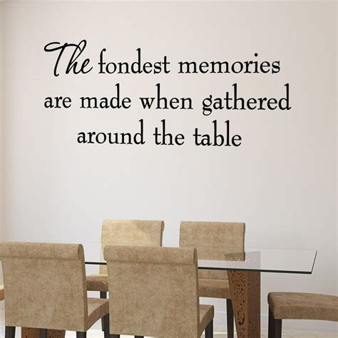 VWAQ The Fondest Memories Are Made When Gathered Around the Table Kitchen Decal Wall Quotes ...