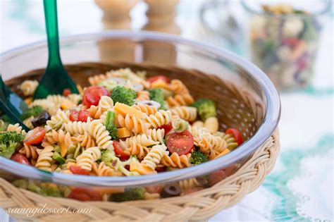 Easy Pasta Salad with Zesty Italian Dressing - Saving Room for Dessert