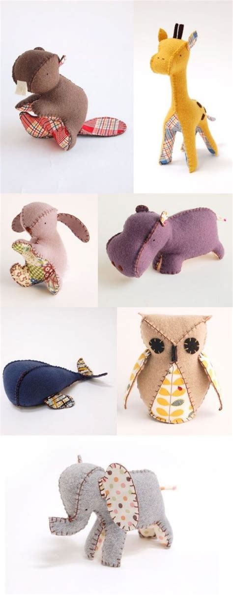 Tutorials to Make Cute Small Stuffed Animals: 50 Examples | Sewing toys ...