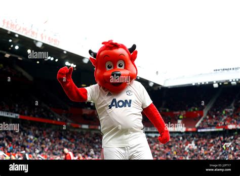 Manchester United mascot Fred the Red during the Premier League match ...