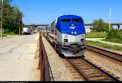 AMTK 185 Amtrak GE P42DC at Milwaukee, Wisconsin by Shawn Conrad