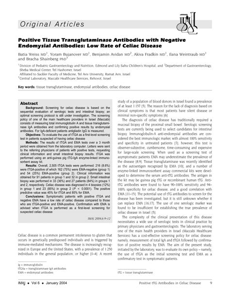 (PDF) Positive tissue transglutaminase antibodies with negative ...