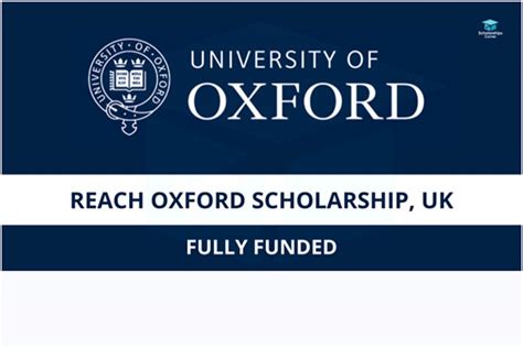 Reach Oxford Scholarships for Developing Countries 2021-2022 ...