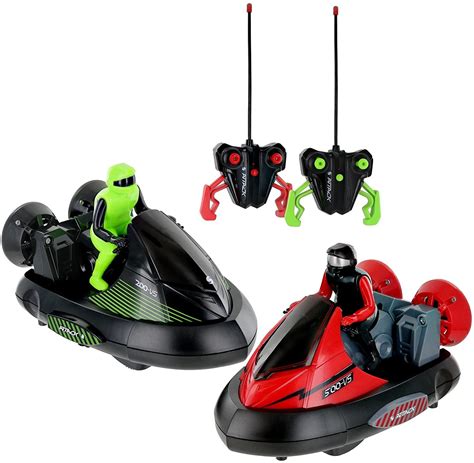 Click n' Play Set of 2 Stunt Remote Control RC Battle Kids Bumper Cars with Drivers - Walmart.com