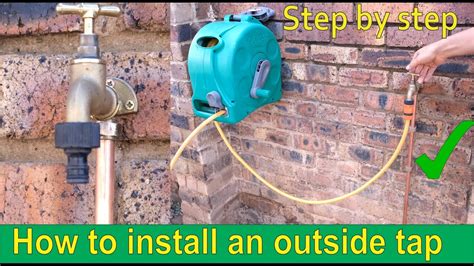 How to install an outside tap - step by step - YouTube