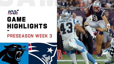 Panthers vs. Patriots Preseason Week 3 Highlights | NFL 2019 - NFL ...